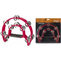 STAGG TAMBOURIN 1/2 LUNE 20 CYM,ROUG