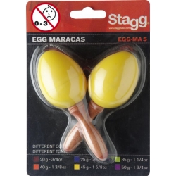 STAGG 2PC EGG MARACAS S/45g/JAUNE