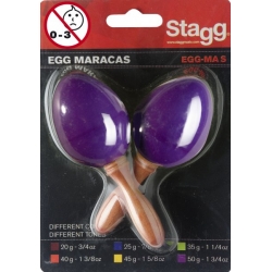 STAGG 2PC EGG MARACAS S/25g/VIOLET