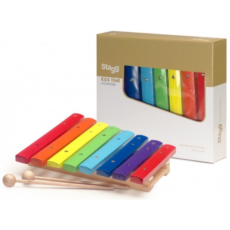 STAGG XYLOPHONE 8 KEYS RAINBOW COLOR