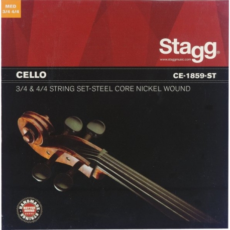 STAGG JEU CORDES VIOLONCELLE/STEEL