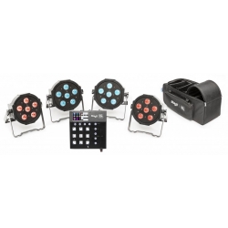 STAGG EU LTHEM SET 4PAR+REM+CABLE+BG