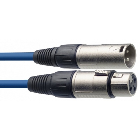 STAGG 3M BLEU CABLE MICRO XLRf-XLRm