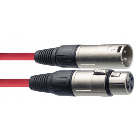 STAGG 3M ROUGE CABLE MICRO XLRf-XLRm