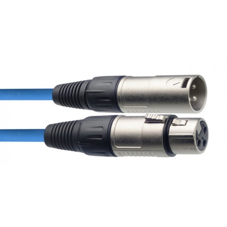 STAGG 6M BLEU CABLE MICRO XLRf-XLRm