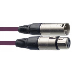 STAGG 6M VIOLET CBL MICRO XLRf-XLRm