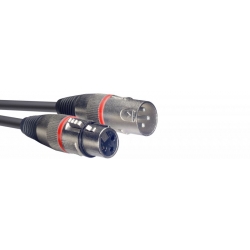 STAGG 1M CABLE MICRO XLRf-XLRm/ROUGE