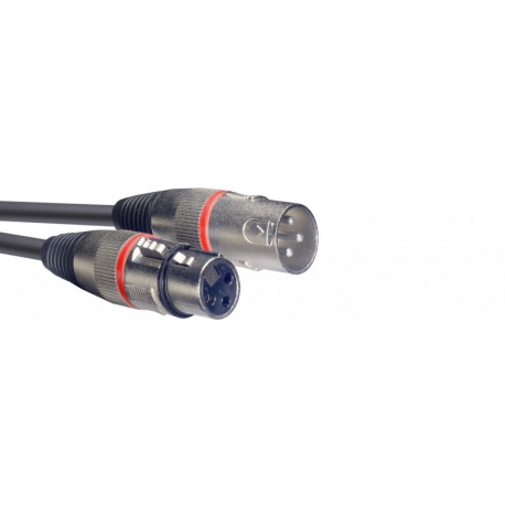 STAGG 1M CABLE MICRO XLRf-XLRm/ROUGE
