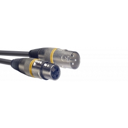 STAGG 1M CABLE MICRO XLRf-XLRm/JAUNE