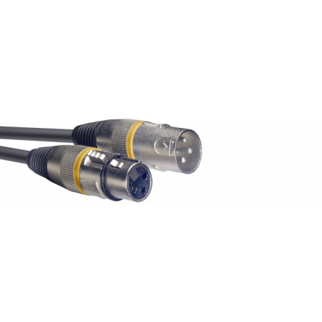 STAGG 1M CABLE MICRO XLRf-XLRm/JAUNE