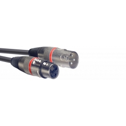 STAGG 3M CABLE MICRO XLRf-XLRm/ROUGE