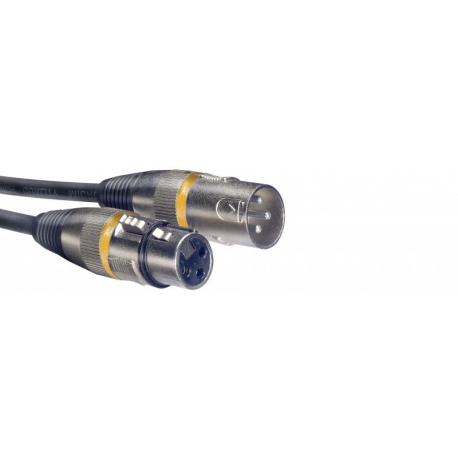 STAGG 6M CABLE MICRO XLRf-XLRm/JAUNE