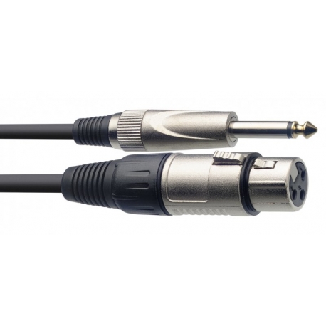 STAGG 6M CABLE MICRO XLRf-JCKm