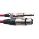 STAGG 6M ROUGE CABLE MICRO XLRf-JCKm