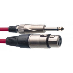 STAGG 6M ROUGE CABLE MICRO XLRf-JCKm