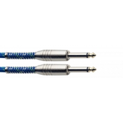 STAGG 6M CABLE INSTR.VINTWEED-BLEU
