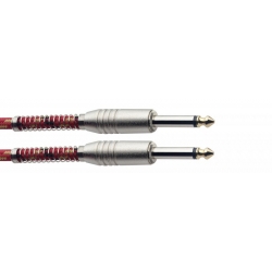 STAGG 6M CABLE INSTR.VINTWEED-ROUGE