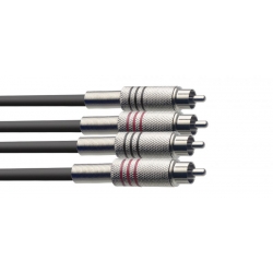 STAGG 6M CABLE BRETELLE RCAm-RCAm