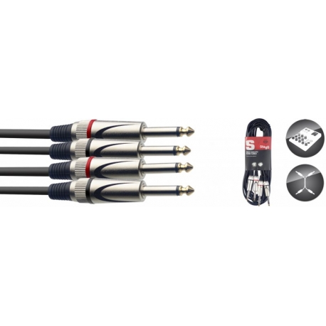 STAGG 6M CABLE BRETELLE JCKm-JCKm