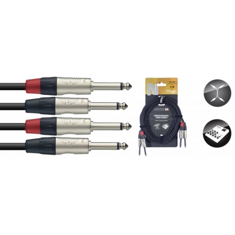 STAGG 3M CABLE BRETELLE JCKm-JCKm DL