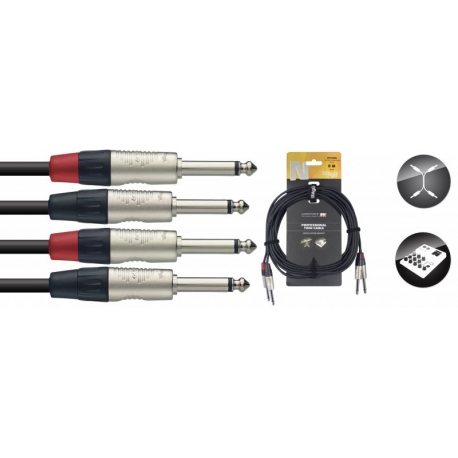 STAGG 6M CABLE BRETELLE JCKm-JCKm DL