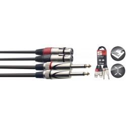 STAGG 60CM CABLE BRETELLE JCKm-XLRf