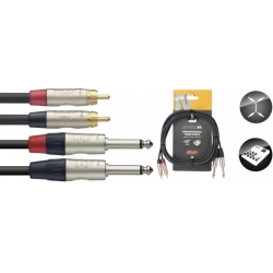 STAGG 6M CABLE BRETELLE JCKm-RCAm DL