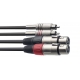 STAGG 3M CABLE BRETELLE RCAm-XLRf