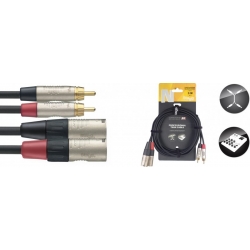 STAGG 3M CABLE BRETELLE RCAm-XLRm DL
