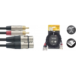 STAGG 3M CABLE BRETELLE RCAm-XLRf DL