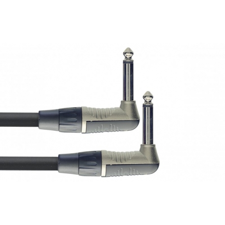 STAGG 10CM CABLE PATCH JCK COUDE DLX