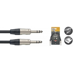STAGG 60CM PATCH STEREO JACK DLX