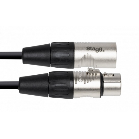 STAGG 30CM CABLE PATCH XLRm-XLRf DLX