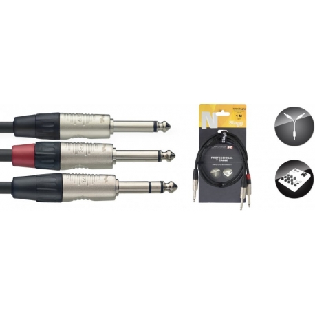 STAGG 1M CABLE Y JCKm ST-2 JCKm DLX