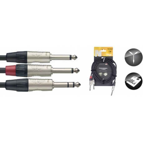 STAGG 3M CABLE Y JCKm ST-2 JCKm DLX