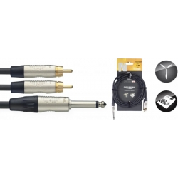 STAGG 3M CABLE Y JCKm-2 RCAm DLX