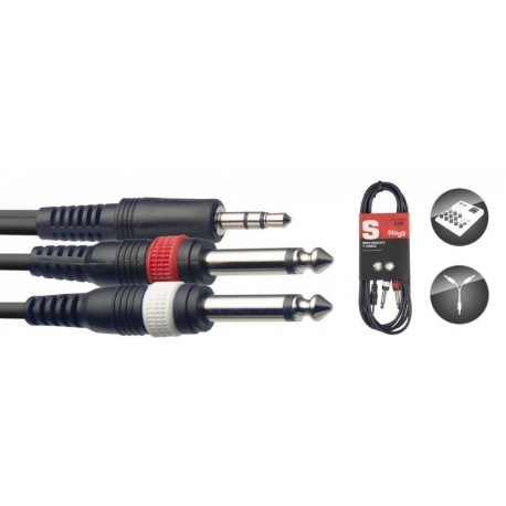 STAGG 1M CABLE Y minJCKm ST-2JCKm ML