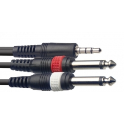 STAGG 3M CABLE Y minJCKm ST-2JCKm ML