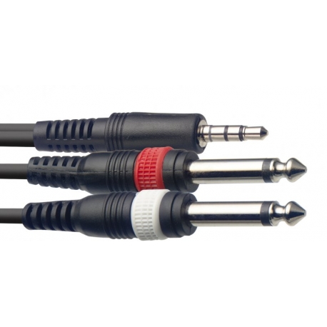 STAGG 3M CABLE Y minJCKm ST-2JCKm ML