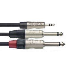 STAGG 1M CABLE Y minJCKm ST-2JCKm DL