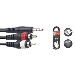 STAGG 3M CABLE Y minJCKm ST-2RCAm ML