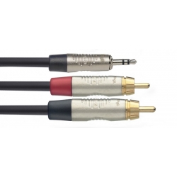 STAGG 3M CABLE Y minJCKm ST-2RCAm DL