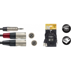 STAGG 3M CABLE Y miniJKm ST-2XLRm DL