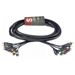 STAGG 3M MULTICABLE 8RCAm-8RCAm ML