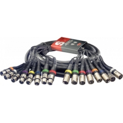 STAGG 5M MULTICABLE 8XLRf-8XLRm ML