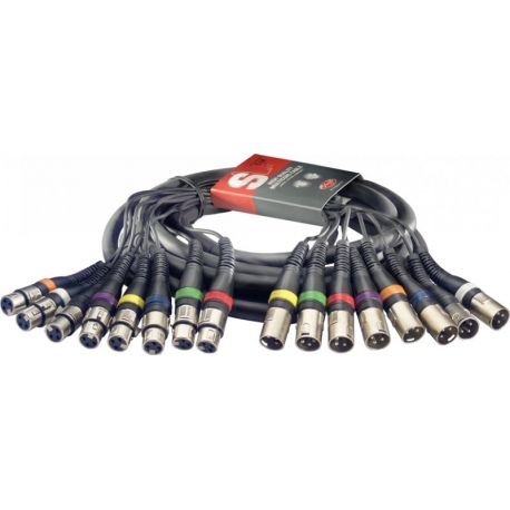 STAGG 5M MULTICABLE 8XLRf-8XLRm ML