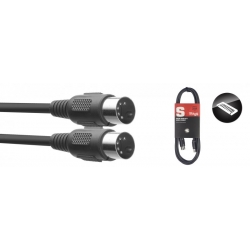 STAGG 1M CABLE MIDI DINm-DINm MOUL.