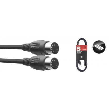 STAGG 3M CABLE MIDI DINm-DINm MOUL.