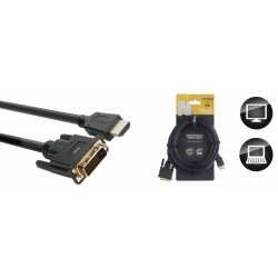 STAGG 3M CABLE VIDEO/HDMI AM-DVI-DM