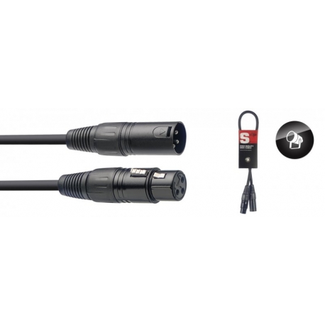 STAGG 0,5M CABLE DMX XLRf-XLRm 3P